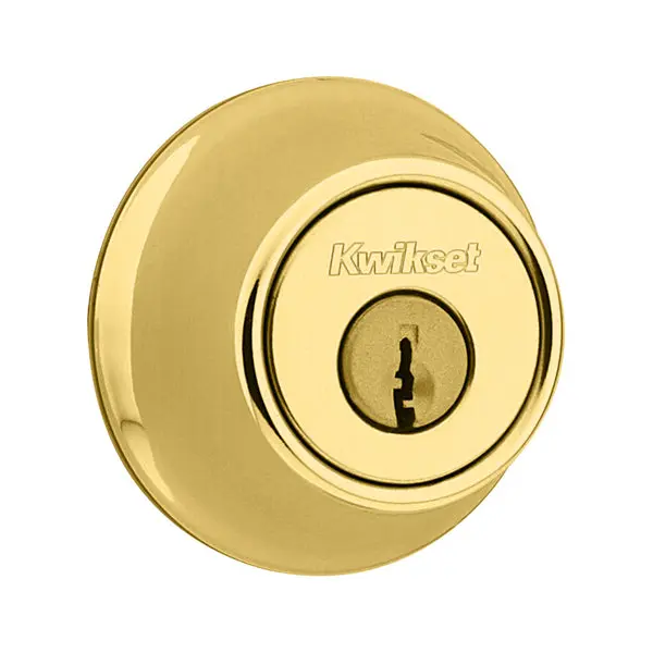 Kwikset 96600-668 Mobile Home Single Cylinder Deadbolt Polished Brass