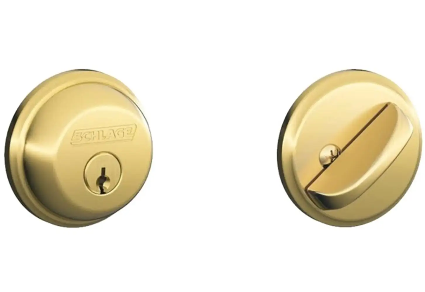 Schlage B60N505 Deadbolt 1-Cylinder Ultima Bright Brass Finish