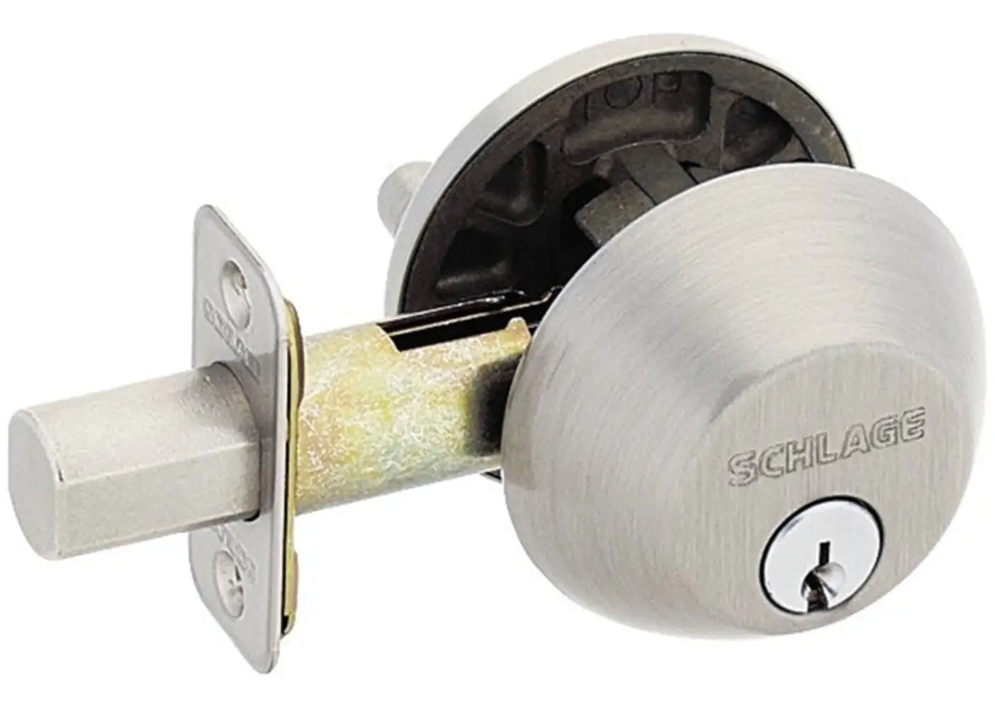 Schlage B60N619 Deadbolt Satin Nickel Finish Enhanced Security