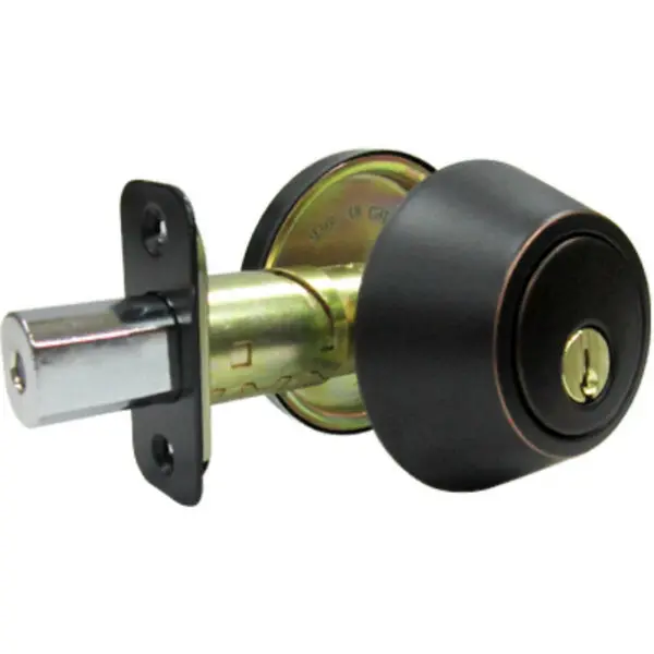 Taiwan Fu Hsing DLX71-KA3Z Single Cylinder Deadbolt 5 Pin Key Cylinder Aged Bronze