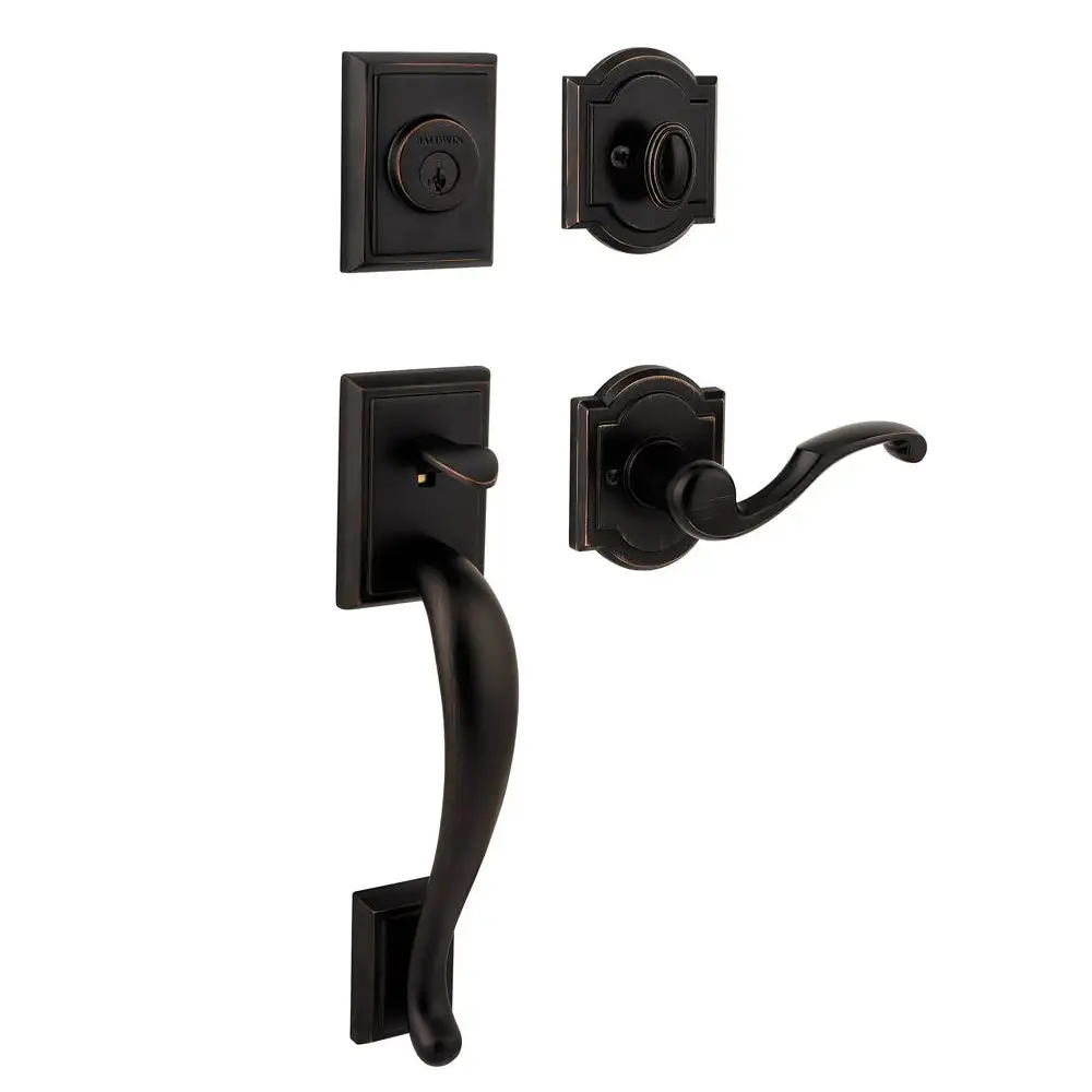 Wesley Single Cylinder Handleset - Builders Hardware Door Handle Set BALDWIN