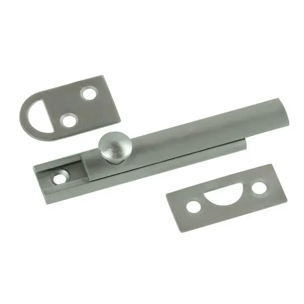 First Watch Security Slide Door Bolt Satin Nickel 3" 1849-SN