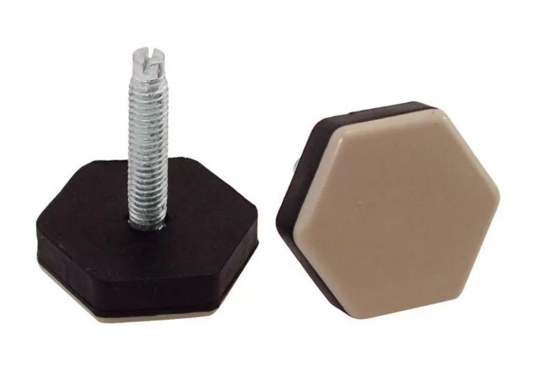 Shepherd Hardware 9468 Hex Base Slide Guide 1-1/2 Inch 4CD Smooth Sliding Doors