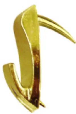 Hillman WallBiter Brass-Plated Silver Small Picture Hook 45 lb 4 Pack 10