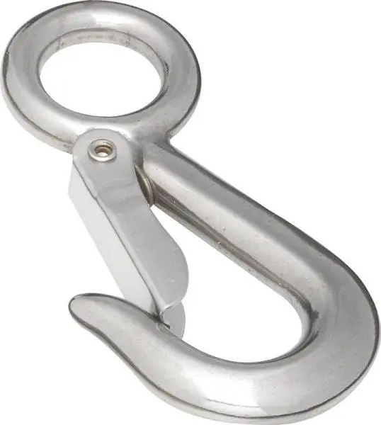 Baron 2311S Stainless Steel 3/4 Inch Round Eye Rigid Snap Hook Heavy Duty Use