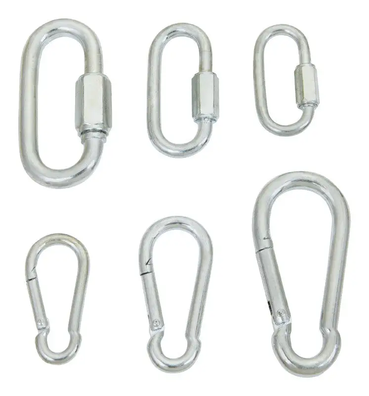 Home Plus 12-Pack Zinc-Plated Steel Snap Hook and Quick Link Set Heavy Duty Use