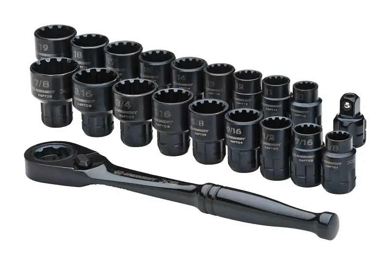Crescent CX6PT25 Socket Set, Midnight, Specifications: 3/8 Drive Size