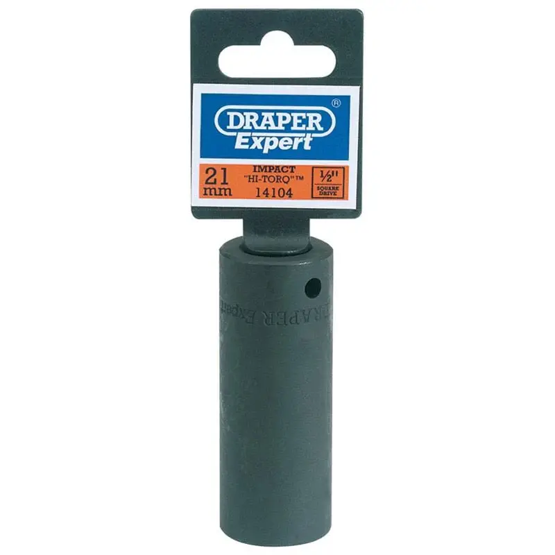 Draper 410D-MM Deep Impact Socket, 1/2" Sq. Dr., 21mm - (14104)