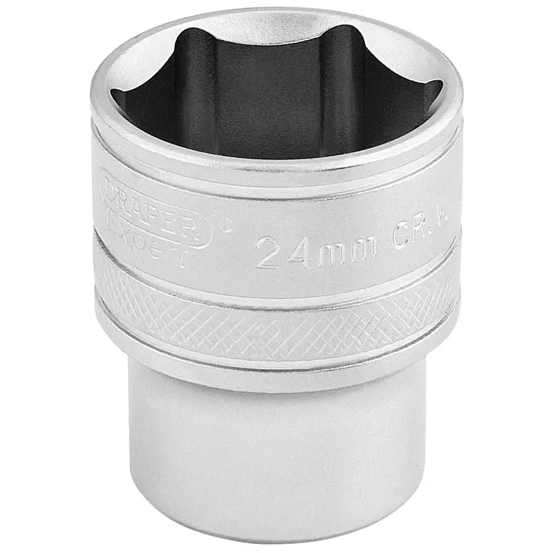 Draper H-MM/MS 6 Point Metric Socket, 1/2" Sq. Dr., 24mm - (16615)