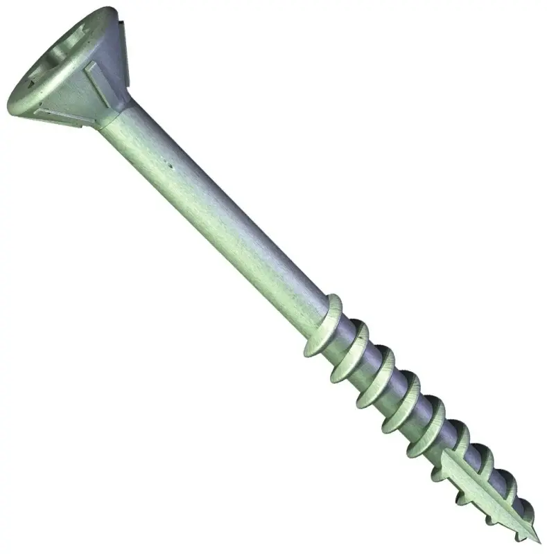 Grabber Construction G6150GB Deck Screw, #6 Thread, 1-1/2 L, Coarse Thread, Flat Head, Star Drive, Charcoal