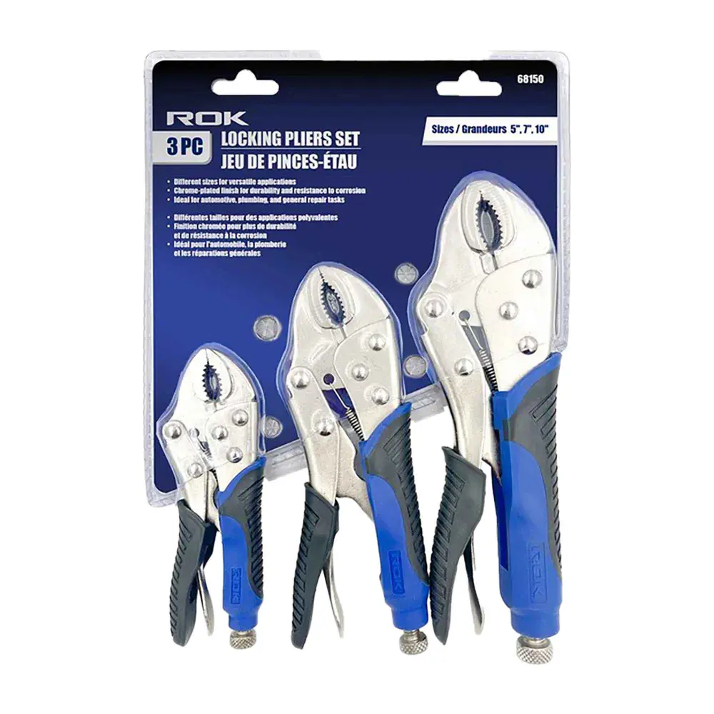 Locking Pliers Adjust, 3 Pieces