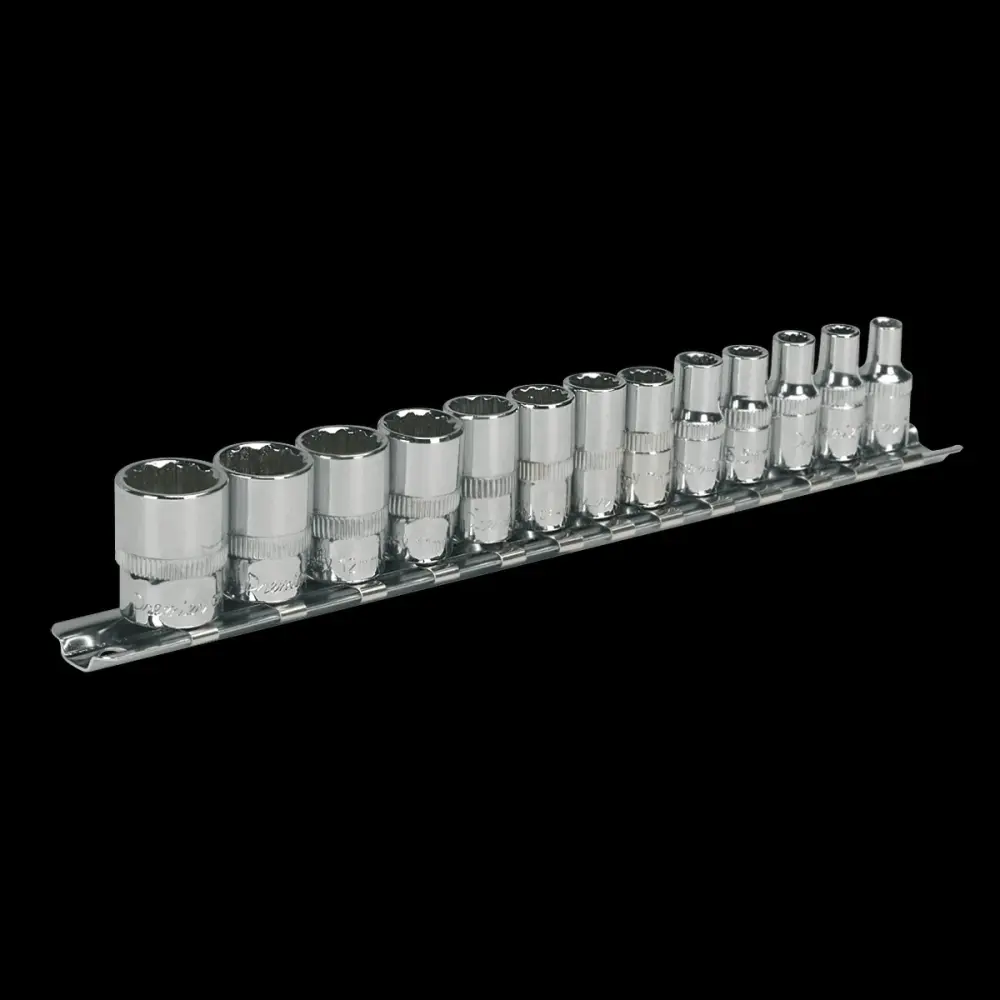 Sealey AK2680 Socket Place 13pc 1/4"Sq Drive 12pt WallDrive® Metric