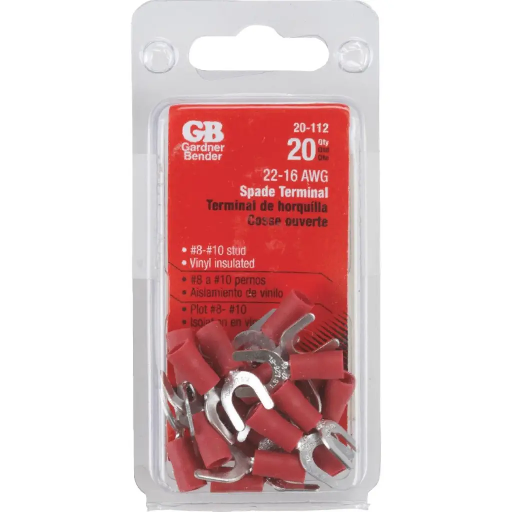 Gardner Bender 22-16 AWG Yes Spade Terminal 20-Pack Reliable Wiring Projects