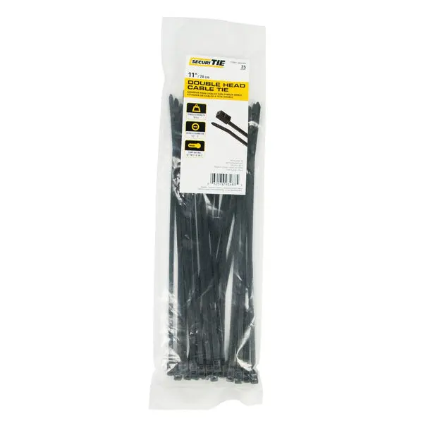 Gardner Bender CTDH11-5025UVB Double Head UV Black Cable Ties 11 Inch 25-Pack