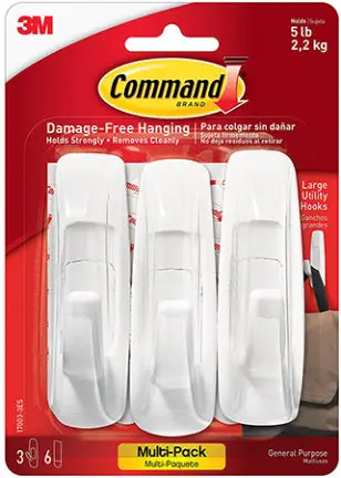 COMMAND SPRING CLIP Heavy Duty Metal Fastener Home and Office Use 3M
