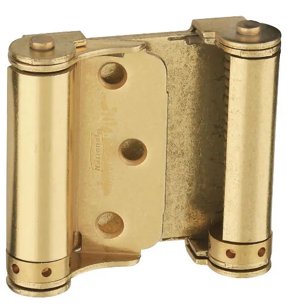 National Hardware N115-303 Double-Acting Spring Hinges 3 Inch Dull Brass 2-Pack