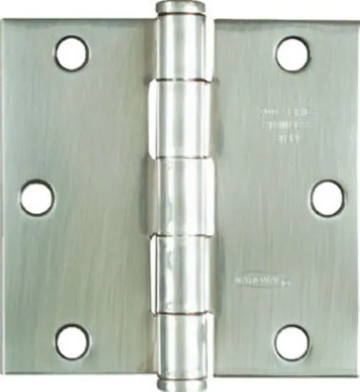National Hardware N225-920 3-1/2" Stainless Steel Square Corner Door Hinge Durable Installation