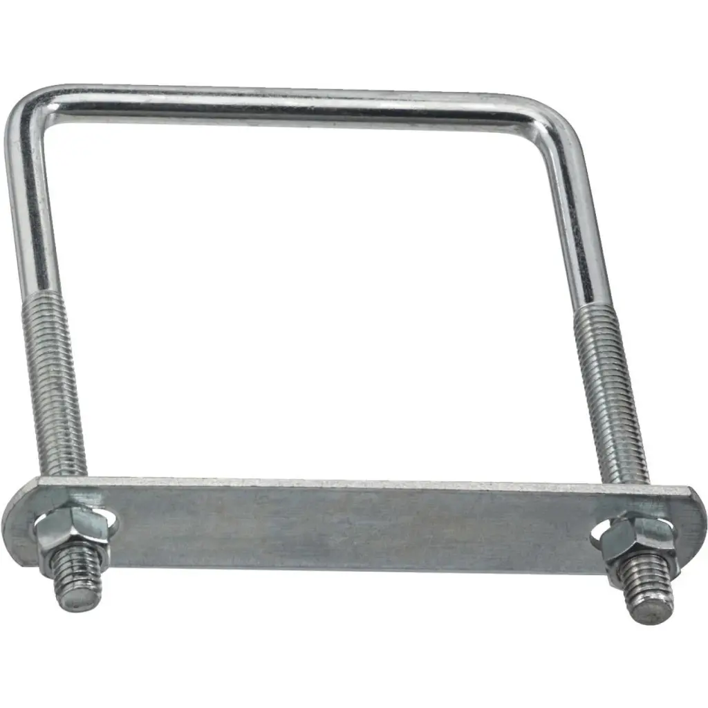 National 3/8 . x 4 . x 5 . Zinc Square U Bolt Heavy Duty Applications