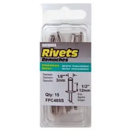 15-Pack Long Stainless-Steel Rivets Heavy-Duty Fastening Needs Surebonder