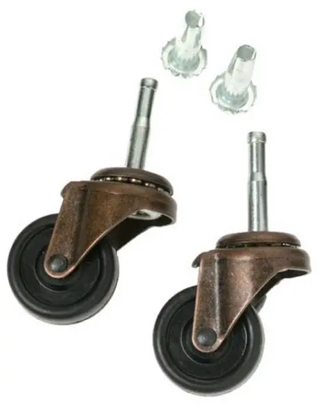 Shepherd Hardware 9347 Stem Casters 5/8 Inch Black Smooth Mobility