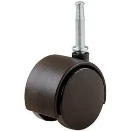 Stem Casters 1-5/8-Inch Black Twin Wheels 2-Pack Furniture and Equipment Various