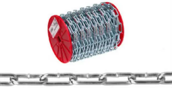Campbell Straight Link Coil Chain 125 Feet Zinc Plated Durable Chain