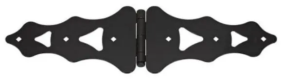 Stanley 179192 10 Inch Ornamental Strap Hinge Black Decorative Hardware
