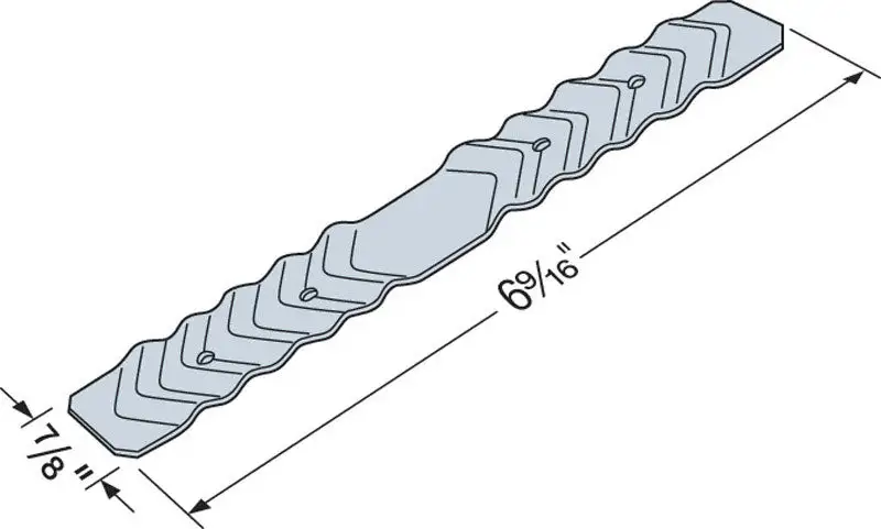 Simpson Strong-Tie 0.38 H x 6.69 W 22 Speed Galvanized Steel Brick Tie