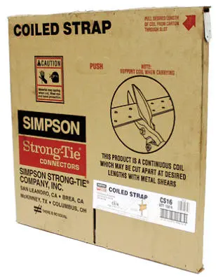 Simpson Strong-Tie CS16 16-Gauge Coiled Strap Construction and Framing