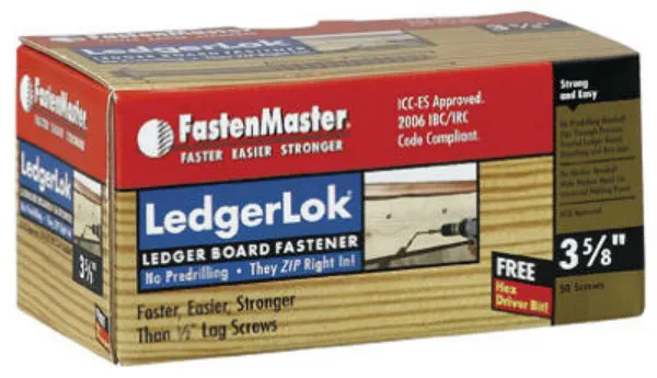 FastenMaster LedgerLok Board Fastener 3-5/8 50-Pack FMLL358-50