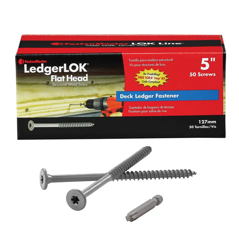 FastenMaster LedgerLok No. 12 X 5 Inch Star Flat Head High/Low Structural Screws