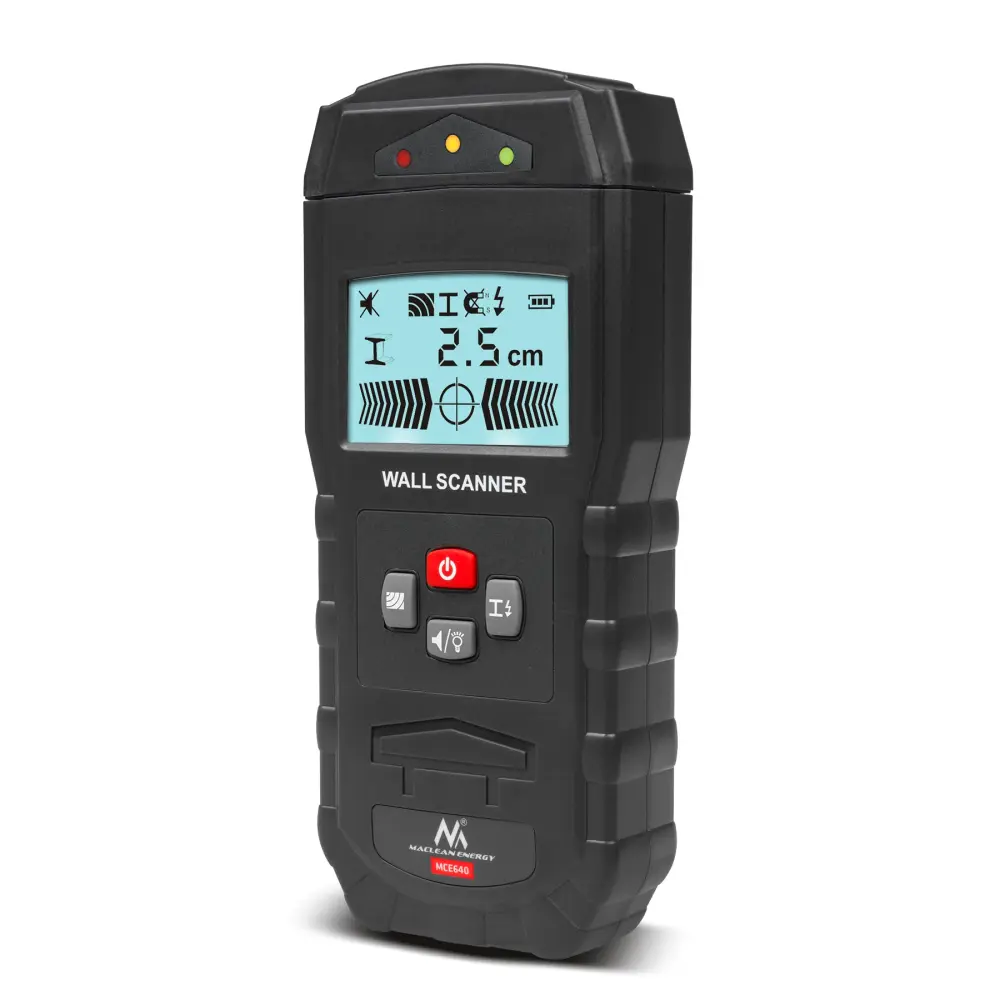 Digital Humidity Maclean MCE640 Wall Scanner Locating Device 3 1 Cable Wood Alloy Detector Wall Sensor LCD Display Wood Li...
