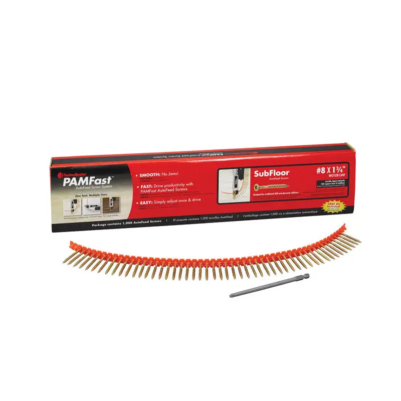 FastenMaster PAMFast No. 8 X 1-3/4 . L Star Yellow Zinc Coarse Subfloor Screws 1000 pk