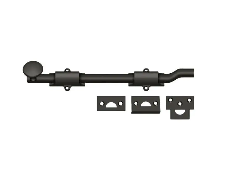 Deltana FPG1015A 10 Inch Antique Nickel Surface Bolt Off-Set