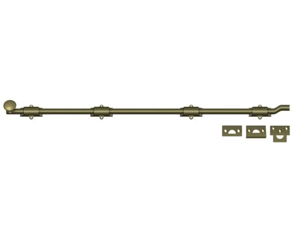 Deltana FPG2615 26 Inch Surface Bolt Off-Set Satin Nickel Finish