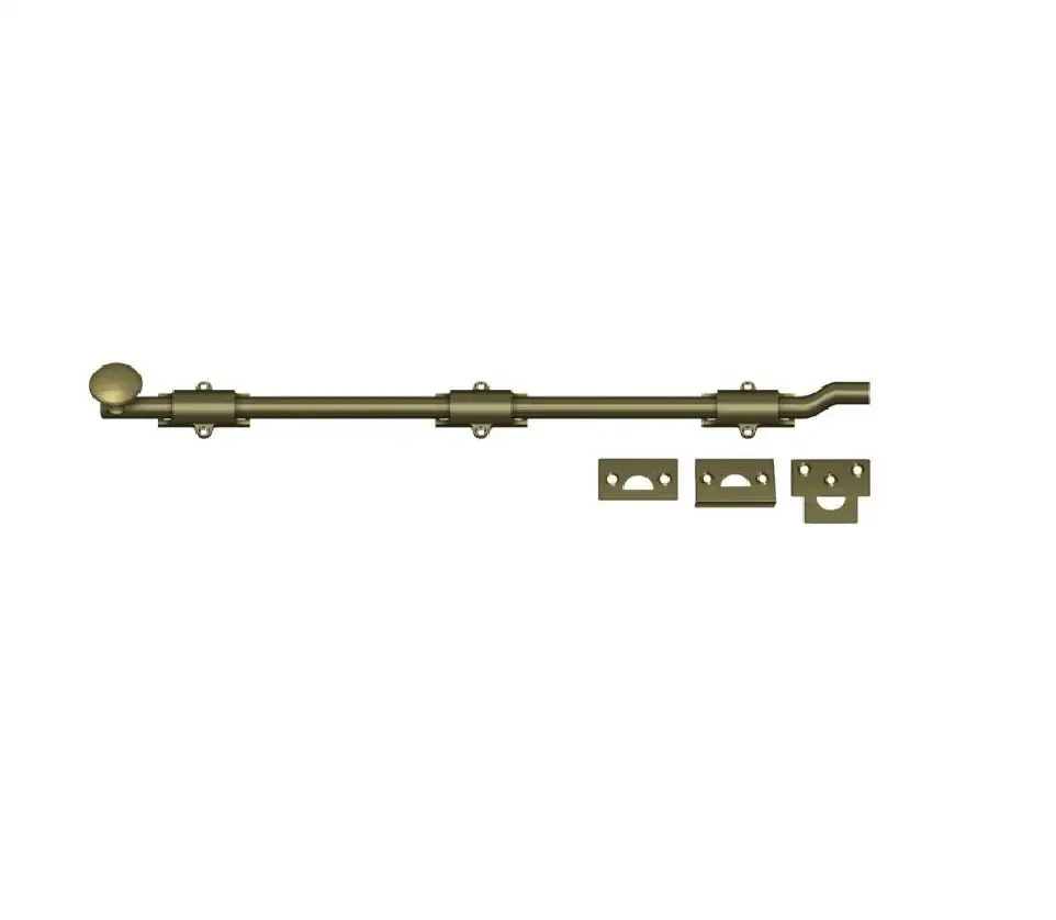 Deltana FPG4215 42 Inch Surface Bolt Off-Set Satin Nickel Finish
