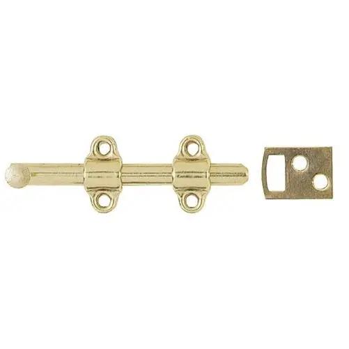 Stanley 763550 Stain Brass Surface Bolts 4 Inch Doors and Windows