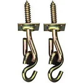 2-Pack Lag Screw Swing Hook Kit Heavy Duty Hanging Hardware National Hardware