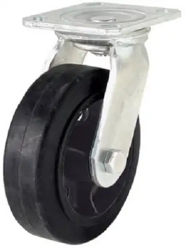 Shepherd Hardware 9493 Mold On Rubber Swivel Plate Caster 6 x 2