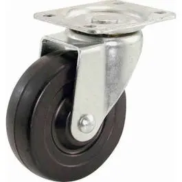 4-Inch Rubber Swivel Plate Caster Furniture and Equipment Various