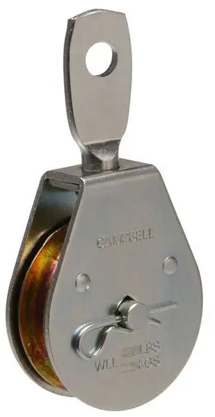 Campbell T7550304 Single Sheave Swivel Eye Pulley Steel 650 Lb Capacity 3 Inch