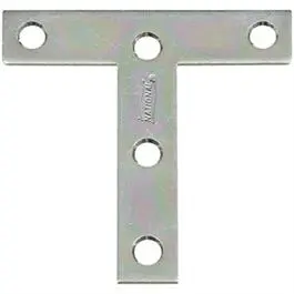 2-Pack 3 x 3-Inch Zinc T Plate Wood Joinery and Structural Support National Hardware