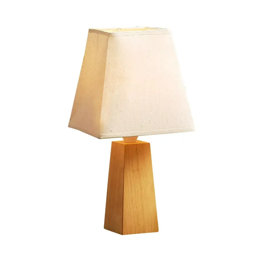 Ceramic Table Elion Tapered Timber Base Table Lamp