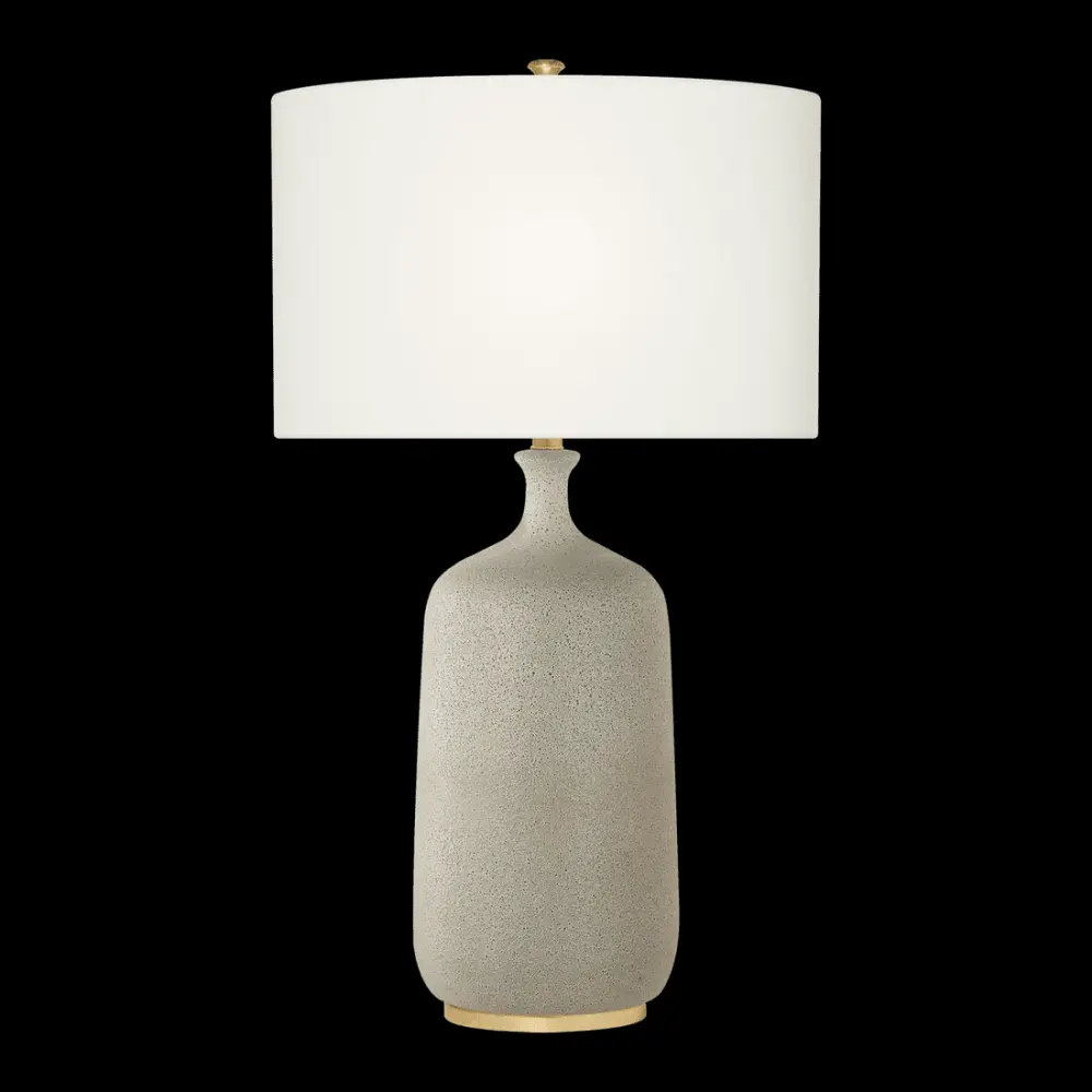 Culloden Table Lamp - Volcanic Ivory Flax Shade