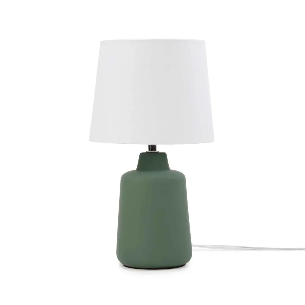 Table Lamp Mint Ceramic Base, 4" x 13"