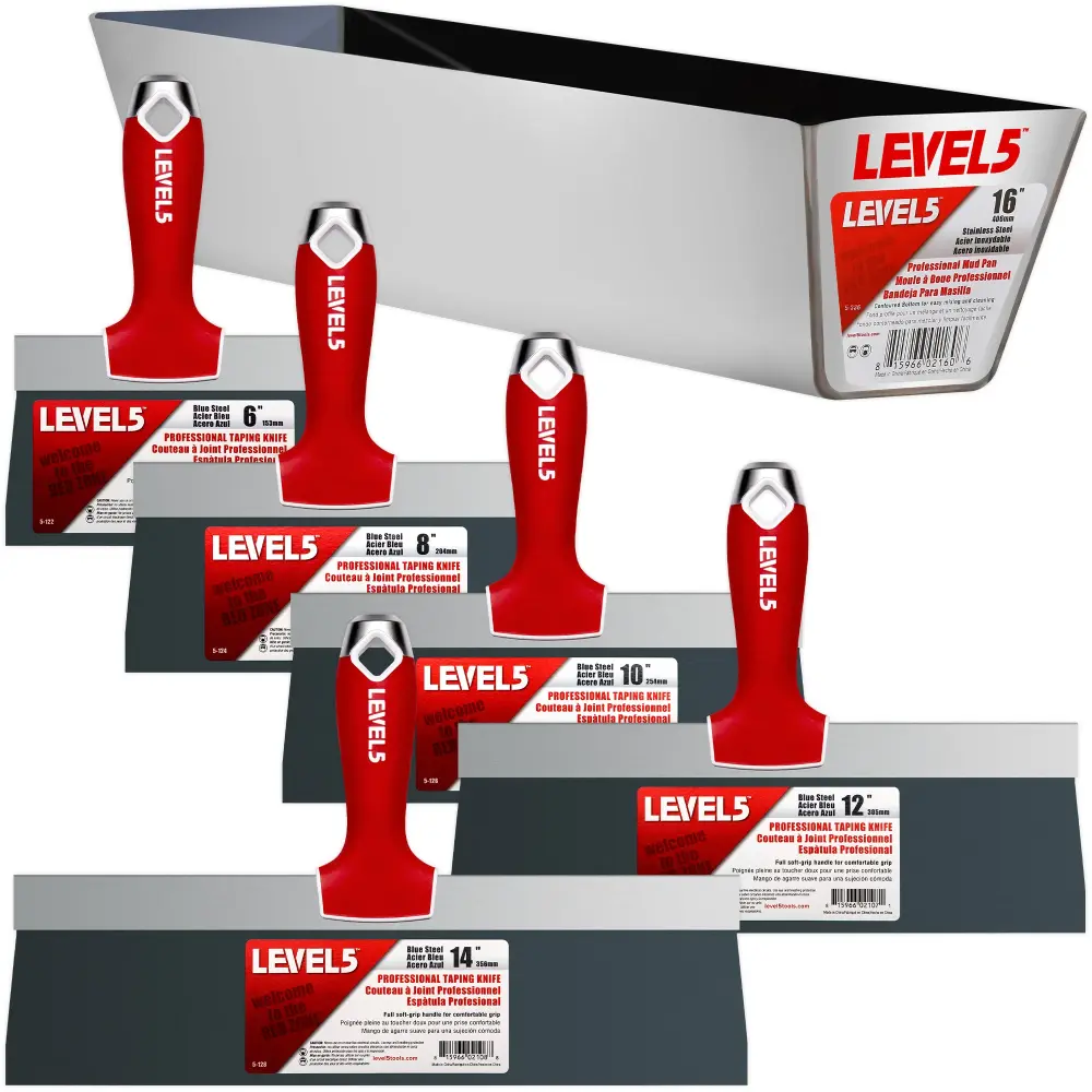 Level 5 Blue Steel Drywall Taping Knife Adjust 5-605
