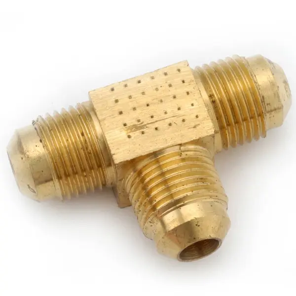 Anderson Metals 714044-06 Lead Free Flare Tee 3/8" Brass Pipe Fitting