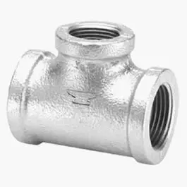 1/8-Inch Galvanized Tee Pipe Fitting Plumbing Systems Various