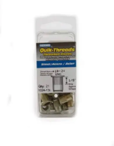 Surebonder Steel Threaded Insert 10-24 Secure Fastening