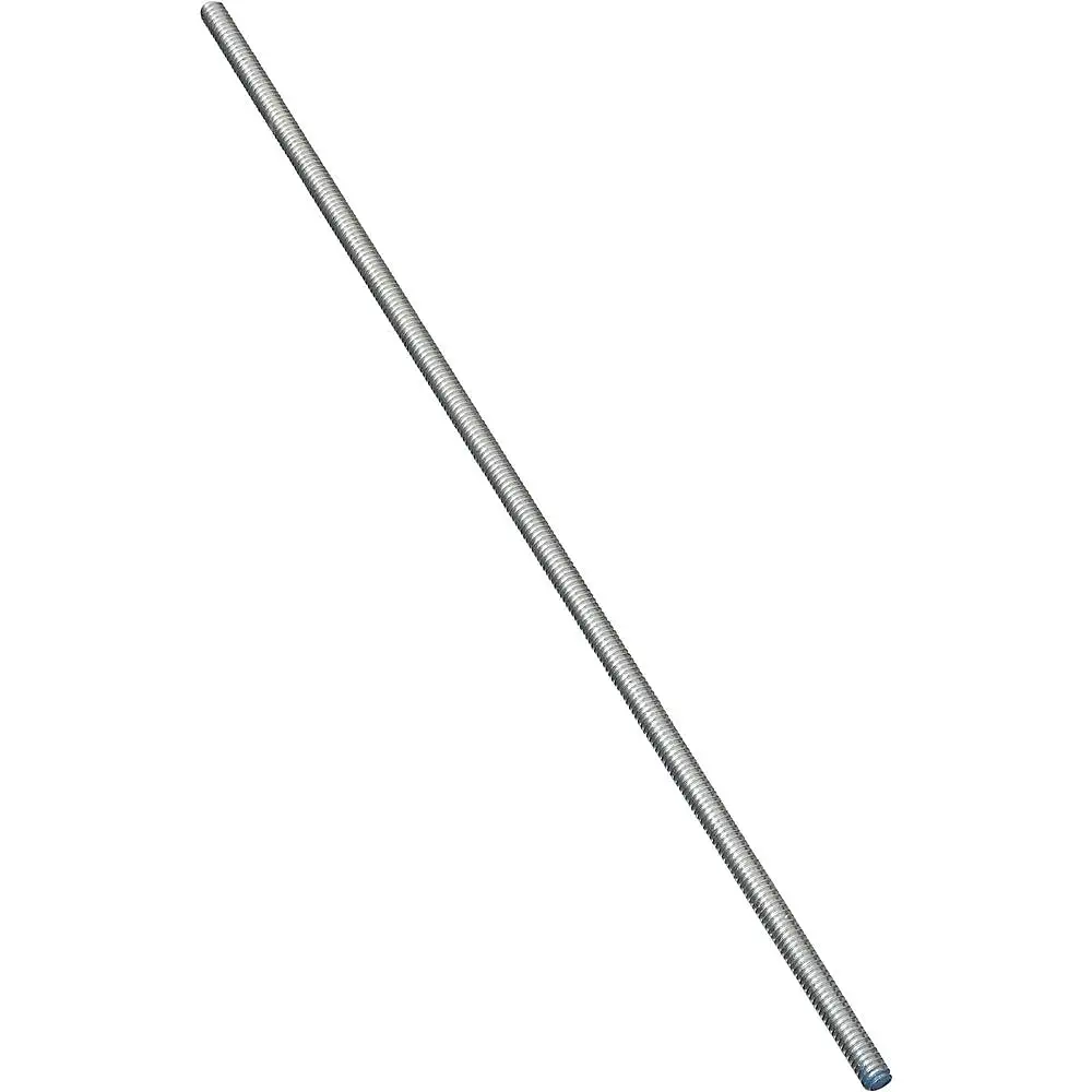 National Hardware 179580 Steel Coarse Threaded Rod Zinc Plated 1/4-20 x 72 Inch